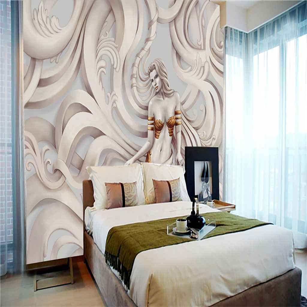 Muurdecoratie Woonkamer QMWZZV 3D Muurschildering, Doe-het-zelf Zelfklevend Canvasbehang, Groene Jungle, Landschap, Muurschildering, Poster Voor Woonkamer, Veranda, Tv, Muur Plakbaar Behang Zonder Lijm