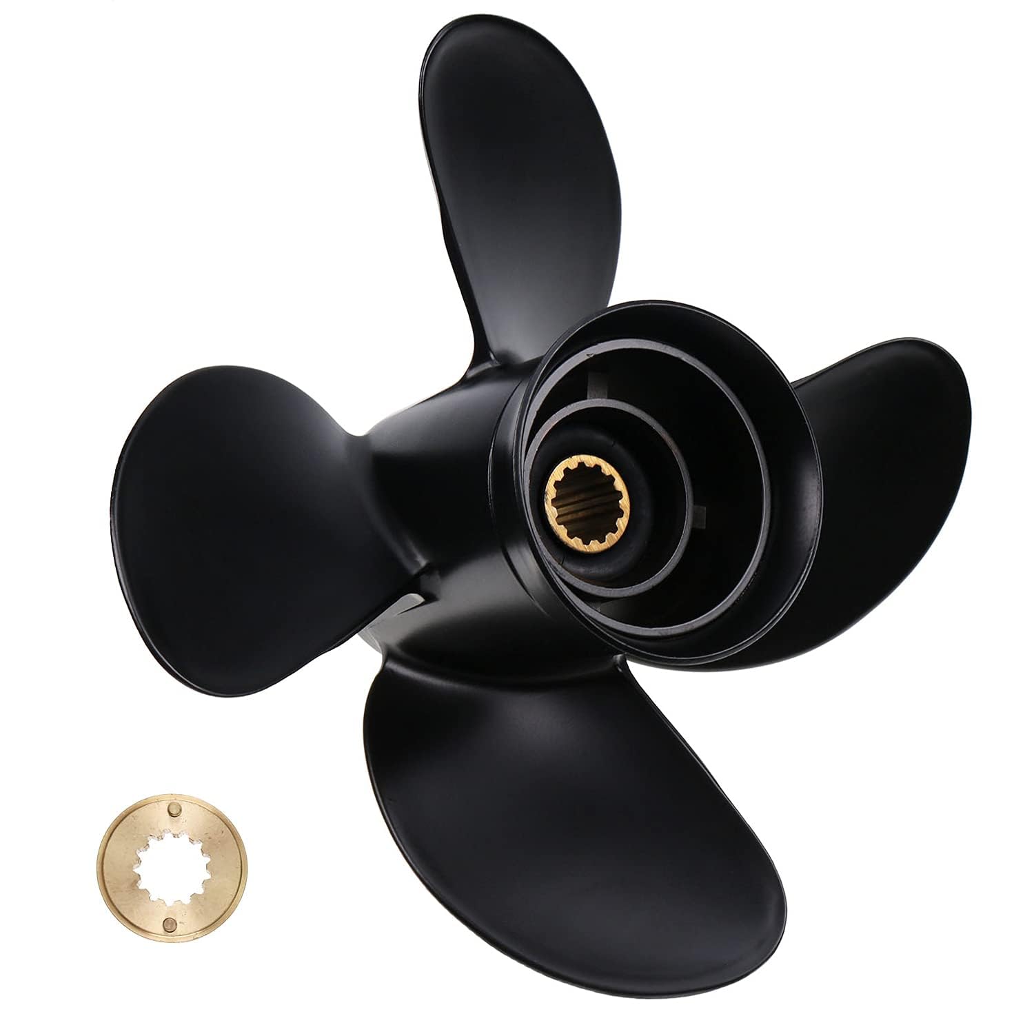 Propeller rechts 25,7 x 35,6 cm, kompatibel mit Mercury/Mariner 25, 30, 40, 55, 60, 70 PS | 48-8M8026635 4-Blatt-Bootsmotoren