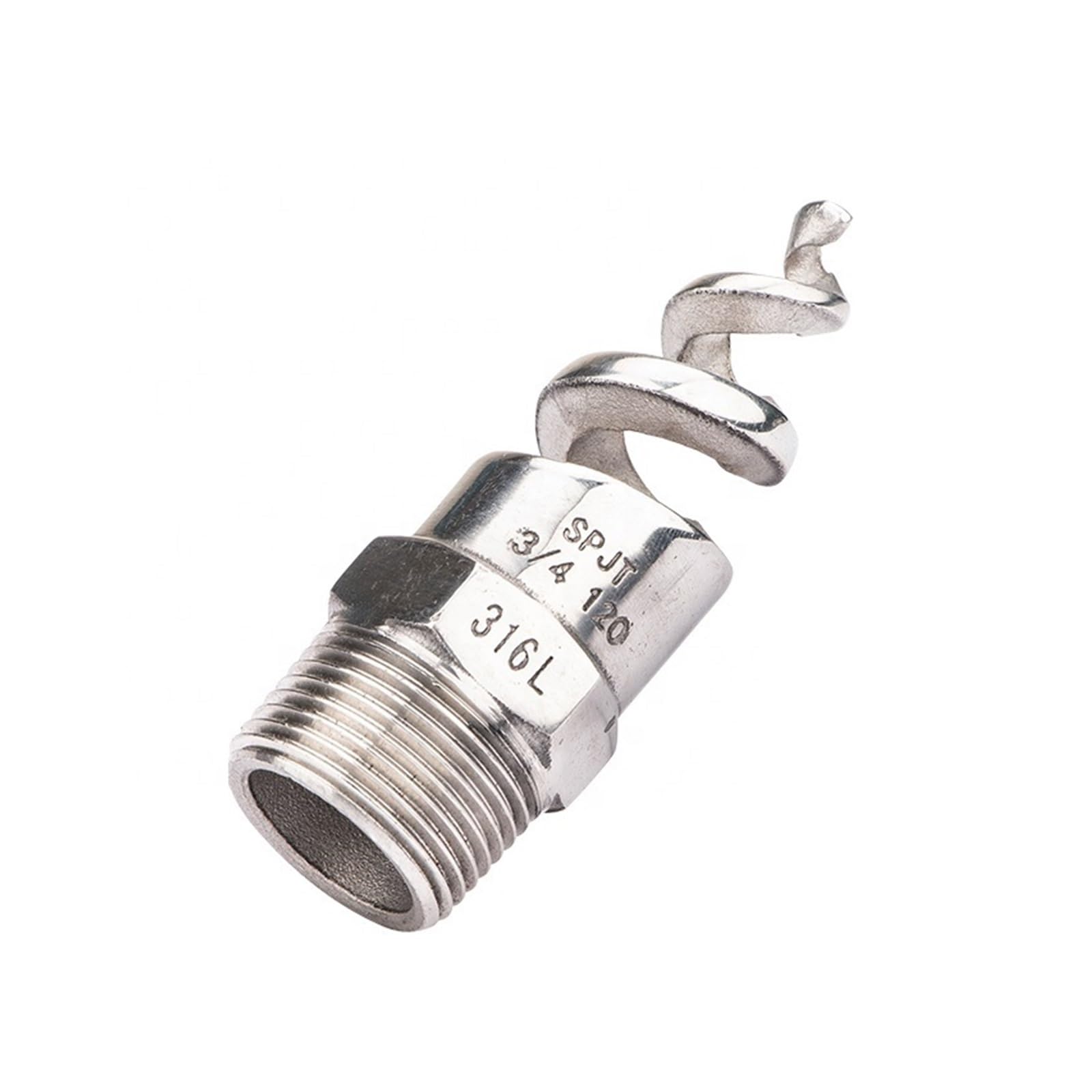 Evwgnpqrv Sus316 1Inch Full Cone Spiral Nozzles, Spiral Nozzle 1/4" 3/8" 1/2" 3/4" Stainless Steel Cone Atomization Multicolor Spray Heads(Sus316 1Inch)