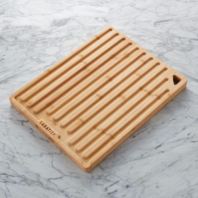Miniatura 8 de Sabatier Tabla de cortar grande con zanja de jugo perimetral y asas empotradas para entretenimiento y preparación de comidas, tabla de cortar