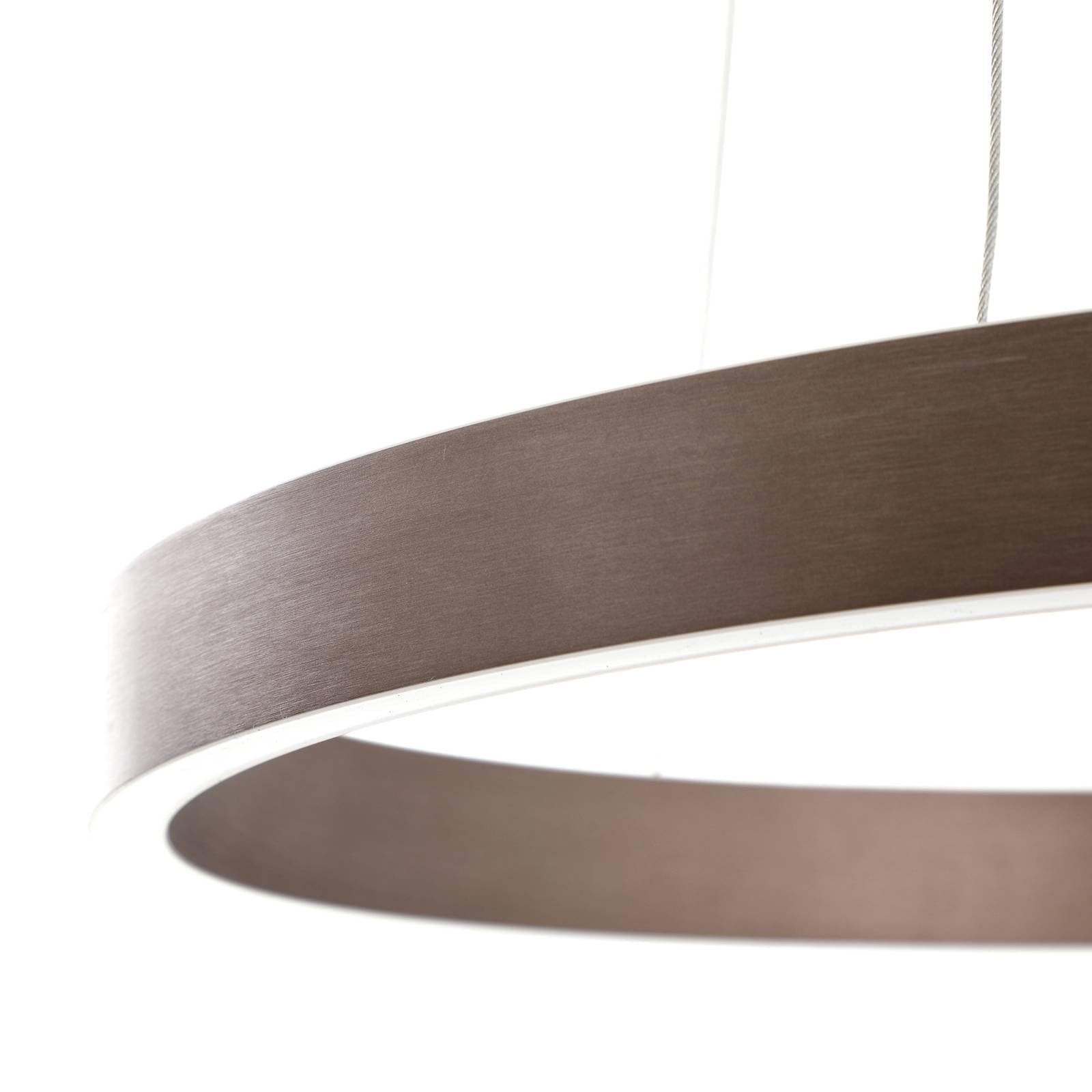 Lucande LED Smart Home Pendelleuchte Yonam dimmbar mit Leselampe (Modern) in Braun aus Aluminium (1 flammig,) - Deckenlampe Esstischlampe Smarte Hängelampe,Smarte Hängeleuchte Wohnzimmerleuchte