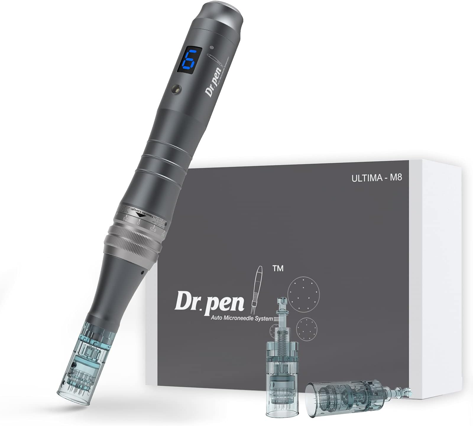 Ultima Dermapen M8 Wireless Microneedling Kit Including 10 Cartridges(16-pin x 5 pcs, 36-pin x 5pcs)