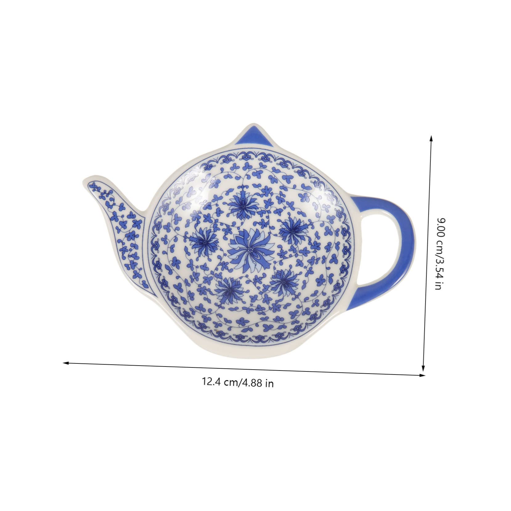 VALICLUD 4Pcs Decorative Teabag Coaster Teapot Shaped Snack Dish Spoon Rest Heat Resistant for Tea Parties Everyday Use