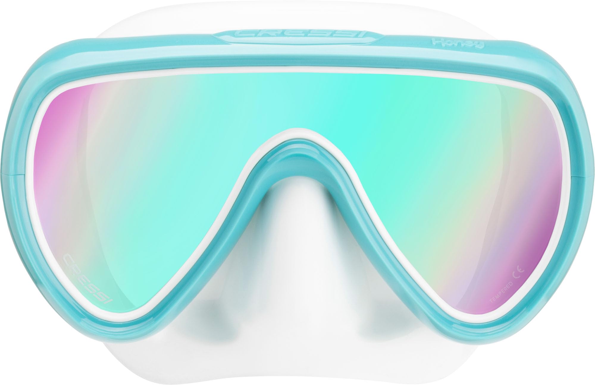 CRESSI Honey - Máscara Compacta Específica para Mujeres, Facial Silicona Suave, Lentes Brillante para Visibilidad Amplia Unisex Adulto