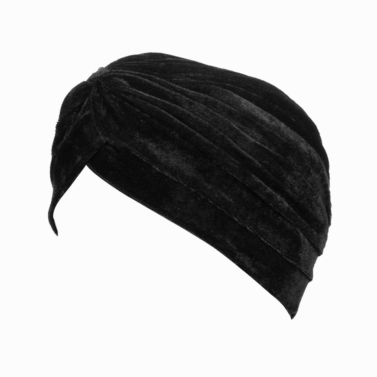 BISMAADHSoft Velvet Twisted Pleated Pre Tied Knot Readymade Turban/Pagri Chemo Cap Head Wraps-Cover for Men’s & Women’s