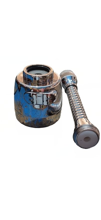 GKP ABS Tap Extender Flexible Faucet Sprayer for Kitchen Sink Tap, Wash Basin Tap, Foaming and Shower Type (6 Inch, Silver)