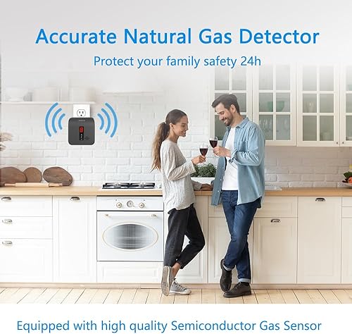Miniatura 3 de Techamor Y401 - Detector de gas propano natural, alarma y monitor de gas para el hogar, alarma de fugas para GNL, GLP, metano, detección de gas