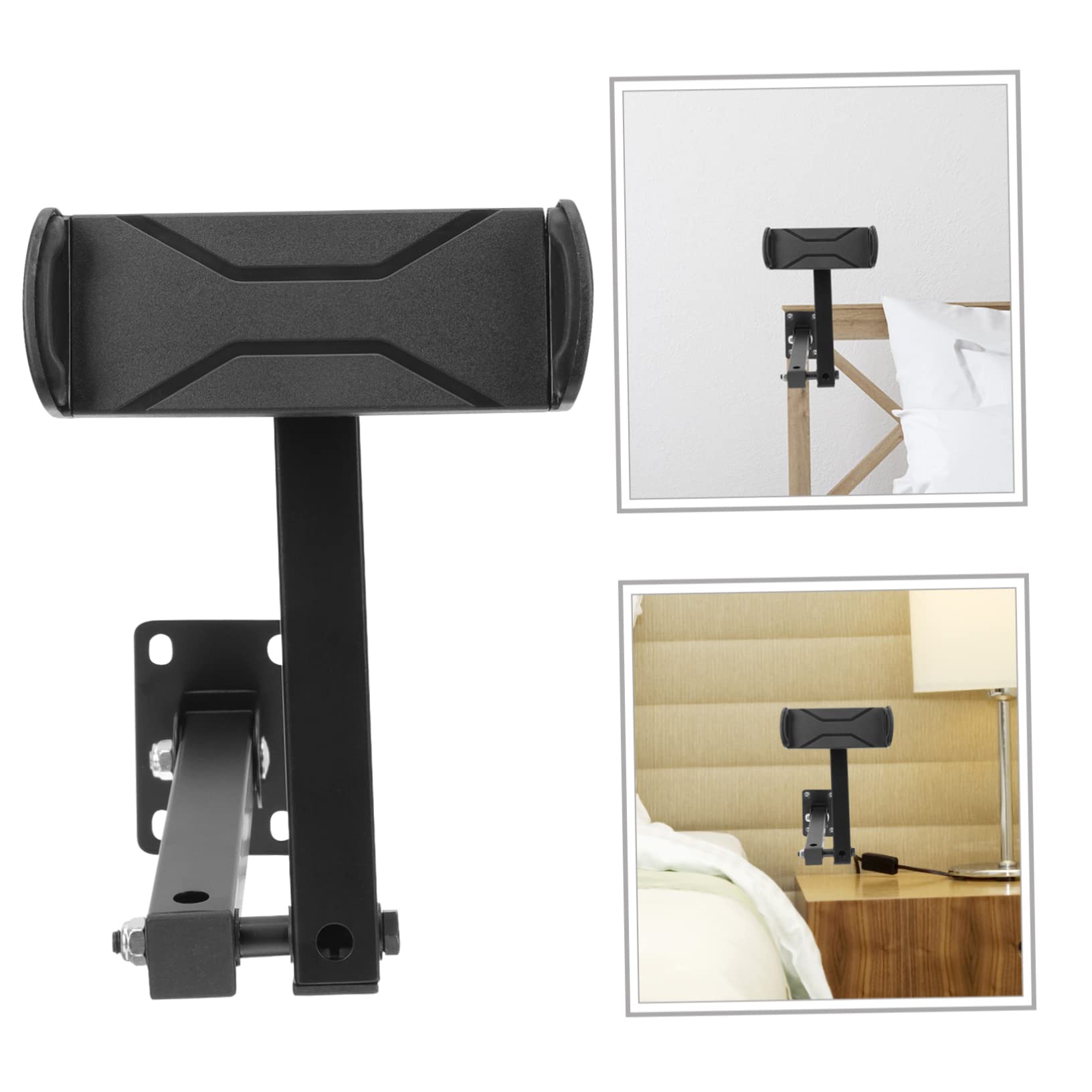 Hemobllo Soporte De Pared Para Teléfono Soporte De Aleación Para Tableta Soporte Plegable Para Teléfono Para Uso Doméstico Soporte De Pared Multifuncional Estante