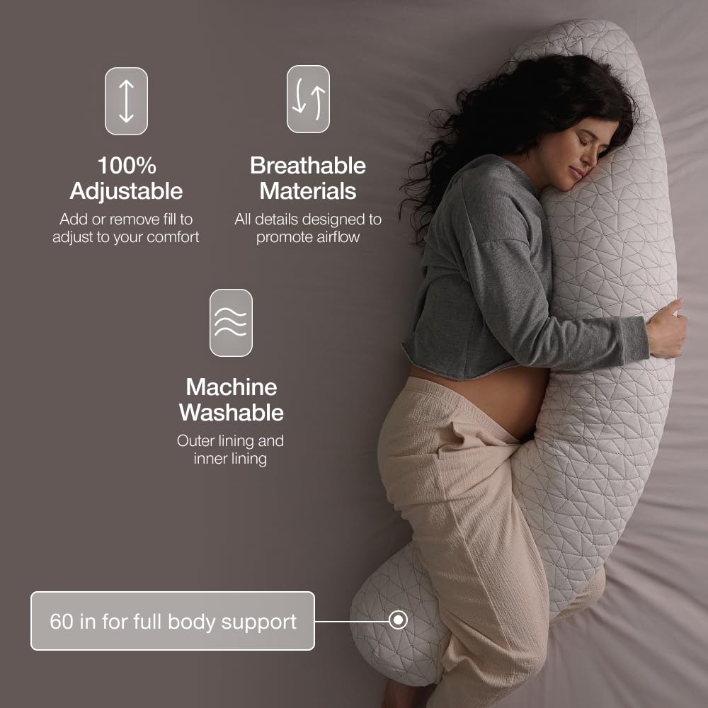 Momcozy Pregnancy Pillows For Side Sleeping, J Shaped Maternity Body Pillow For - View #4