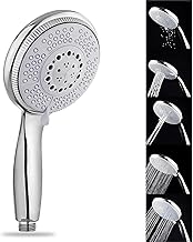 Specule, 5-Inch ABS Multi-Function Hand Shower Only for Bathroom | Aeration, Massage & Rain Spray Modes | High-Pressure Handheld Shower | Polished Chrome Finish