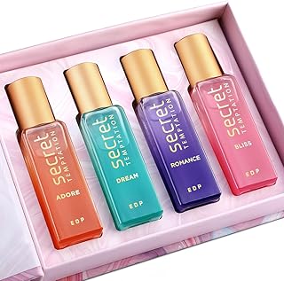 Secret Temptation EAU DE Parfum Gift Set for Women, Pack of 4 (4 x20ml)|Premium Long-Lasting Perfume Gift Pack with Adore, Romance, Bliss & Dream|Best Gift for Her for Any Occasion-picture-35