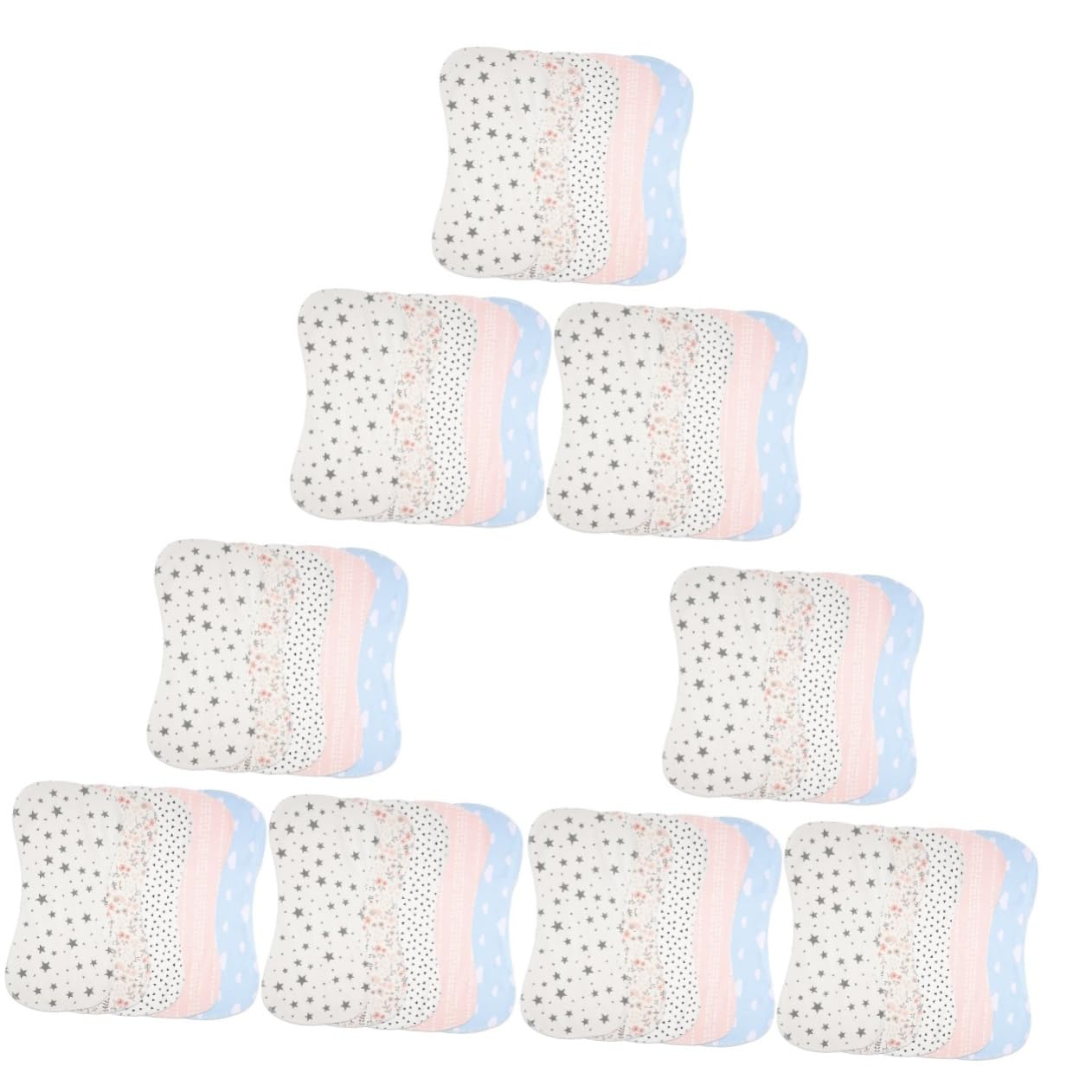 15pièces Bavoirs Coton Imprimés Pour Linges à Éructer Doux Et Absorbants Nés Lot Pratique Et Confortable
