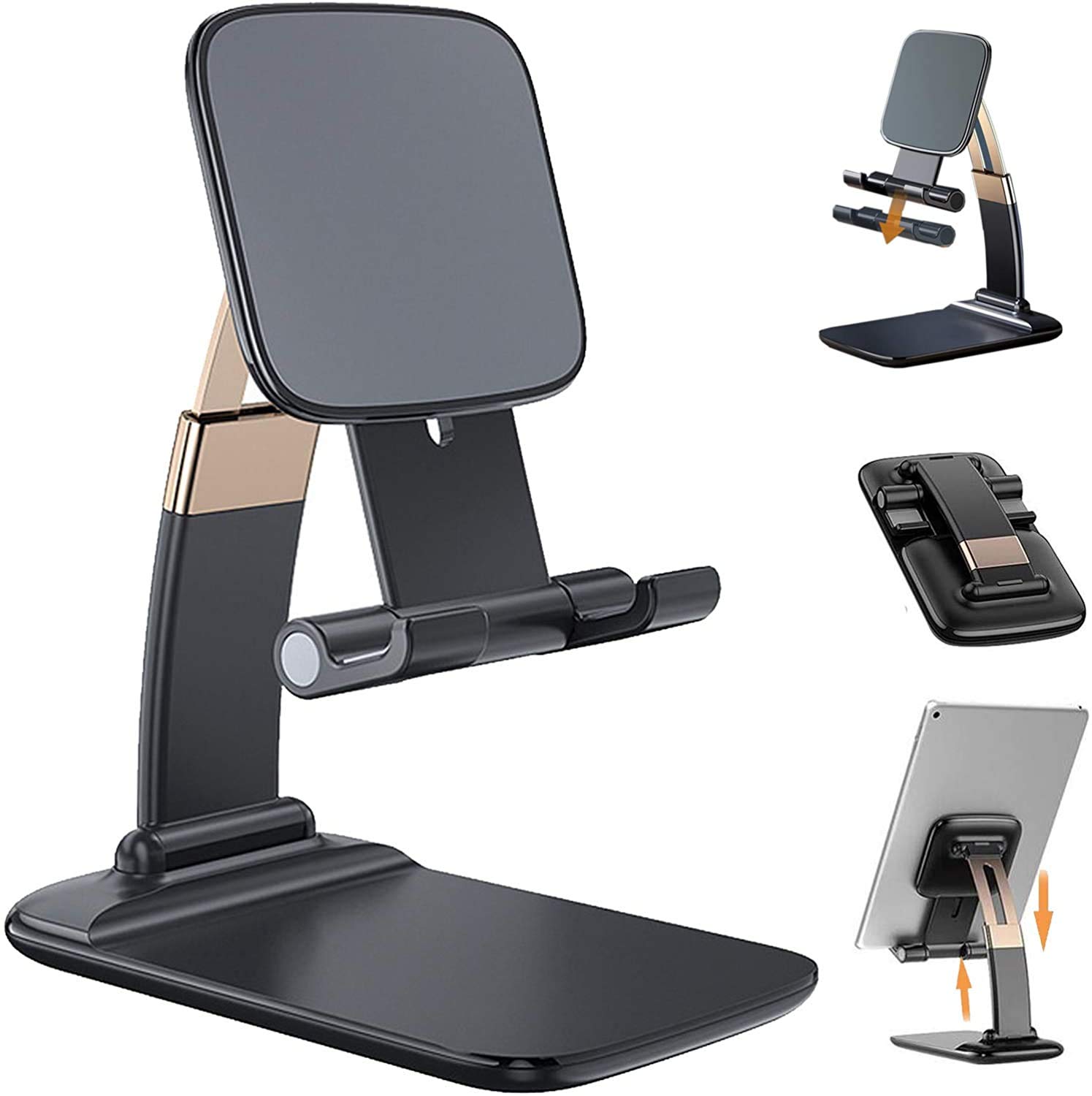 SHIDHMI Foldable Cell Phone Stand[2021 Updated],ESSAGER Adjustable Mobile Phone Holder for Desk Compatible with Tablet All Smartphone