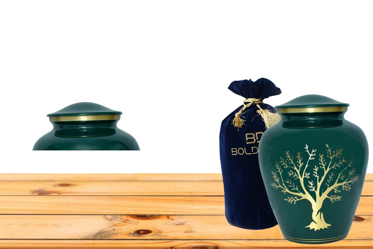 Bold & Divine Urna de cremación Impresa del árbol de la Vida | Grande | 200 Pulgadas cúbicas | Urna Conmemorativa de Cenizas humanas para Adultos, urna Conmemorativa para entierro, urna de cremación