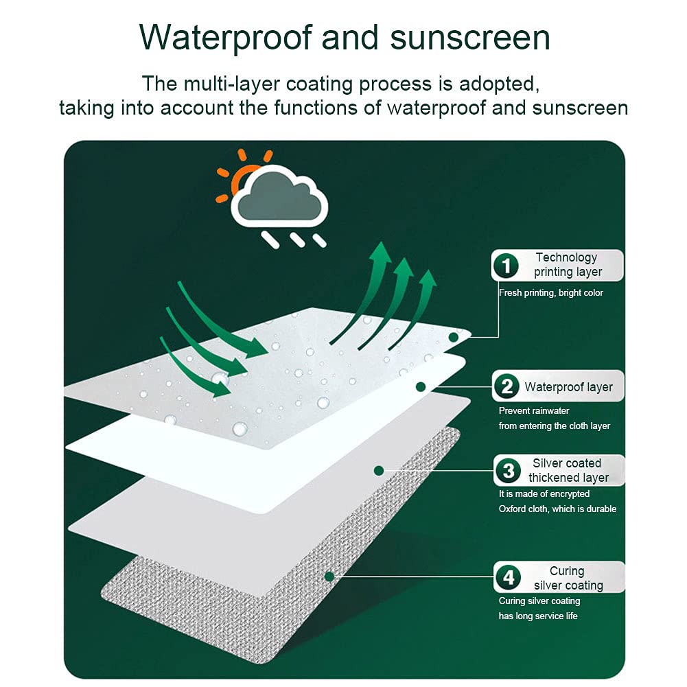 Telo di copertura per piscina con chiusura in velcro, impermeabile, protezione solare per teloni da piscina, sistema di avvolgimento