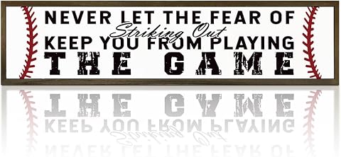 Inspirational Wood Sign - Sports Decor, Baseball, Office Wall Art, Wooden Box Si