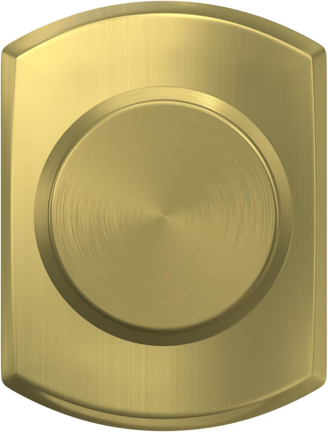 Schlage F51A BWE 608 GRW Bowery Door Knob with Greenwich Trim, Keyed Entry Lock, Satin Brass
