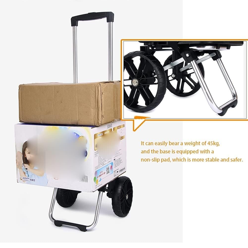 Carrello della spesa isolato con borsa termica staccabile e telaio in alluminio, perfetto per picnic e conservazione degli alimenti, mantiene gli oggetti freschi e freschi in viaggio