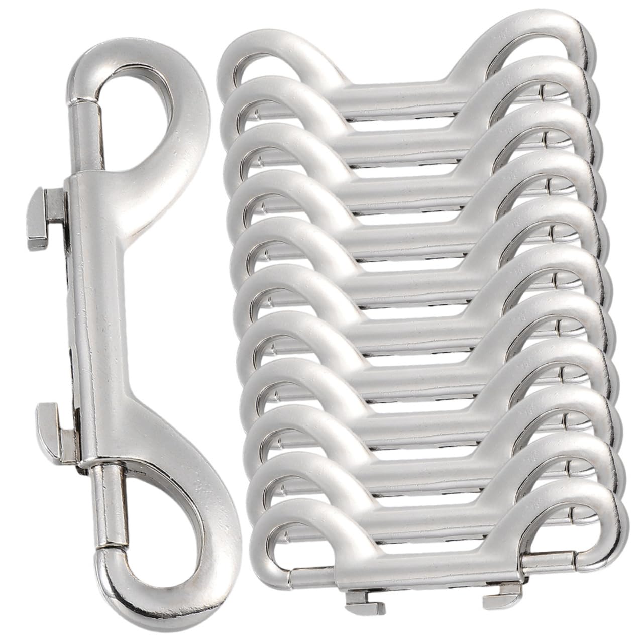 Mipcase 12pcs Pet Leash Connectors Heavy Duty Dog Chain Hooks Snap Clip Hooks for Dog Leash Buckle Accessory