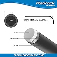 Vista 3 de Kit de Accesorios para Compresor de Aire 1/2" x 100 pies Sistema de Tuberías de Aire Comprimido de Aluminio HDPE Manguera Negra de Compresor de Aire