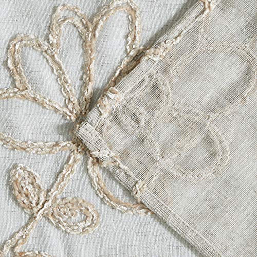 Dainty Home Rita Embroidered Fabric Shower Curtain, Linen/linen, W 70" x L 72" (1 Panels) - Image 4