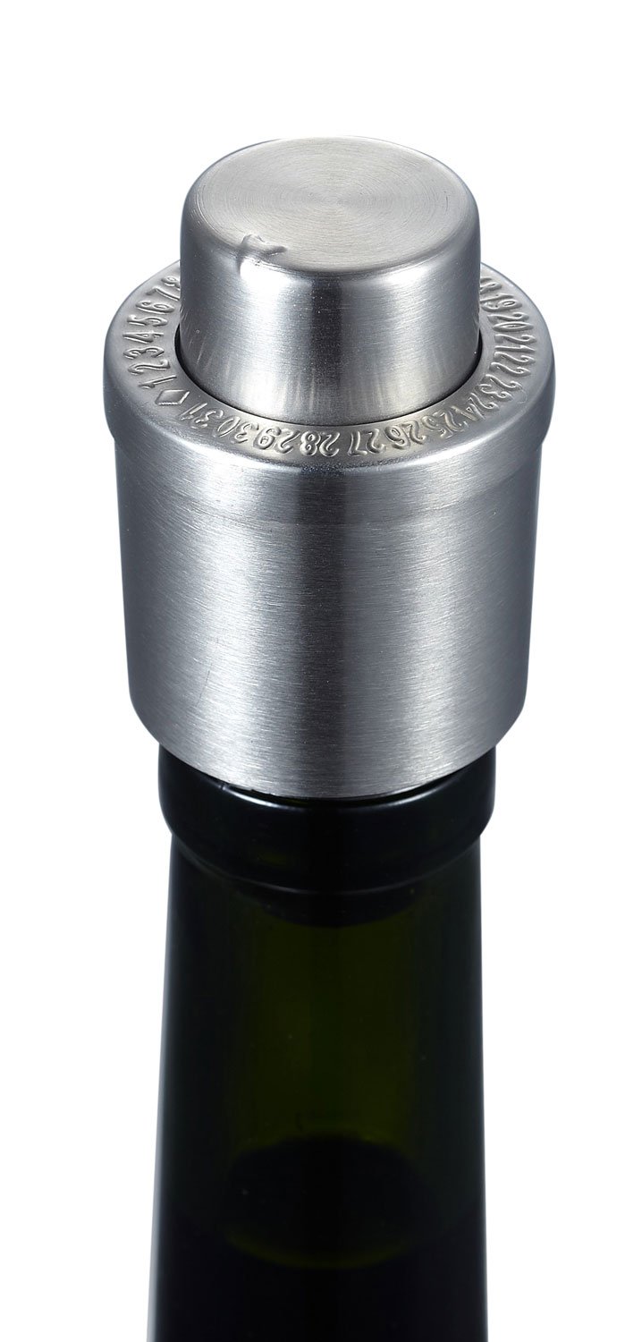 Visol 2-in-one Champagne Pump Stopper, Silver