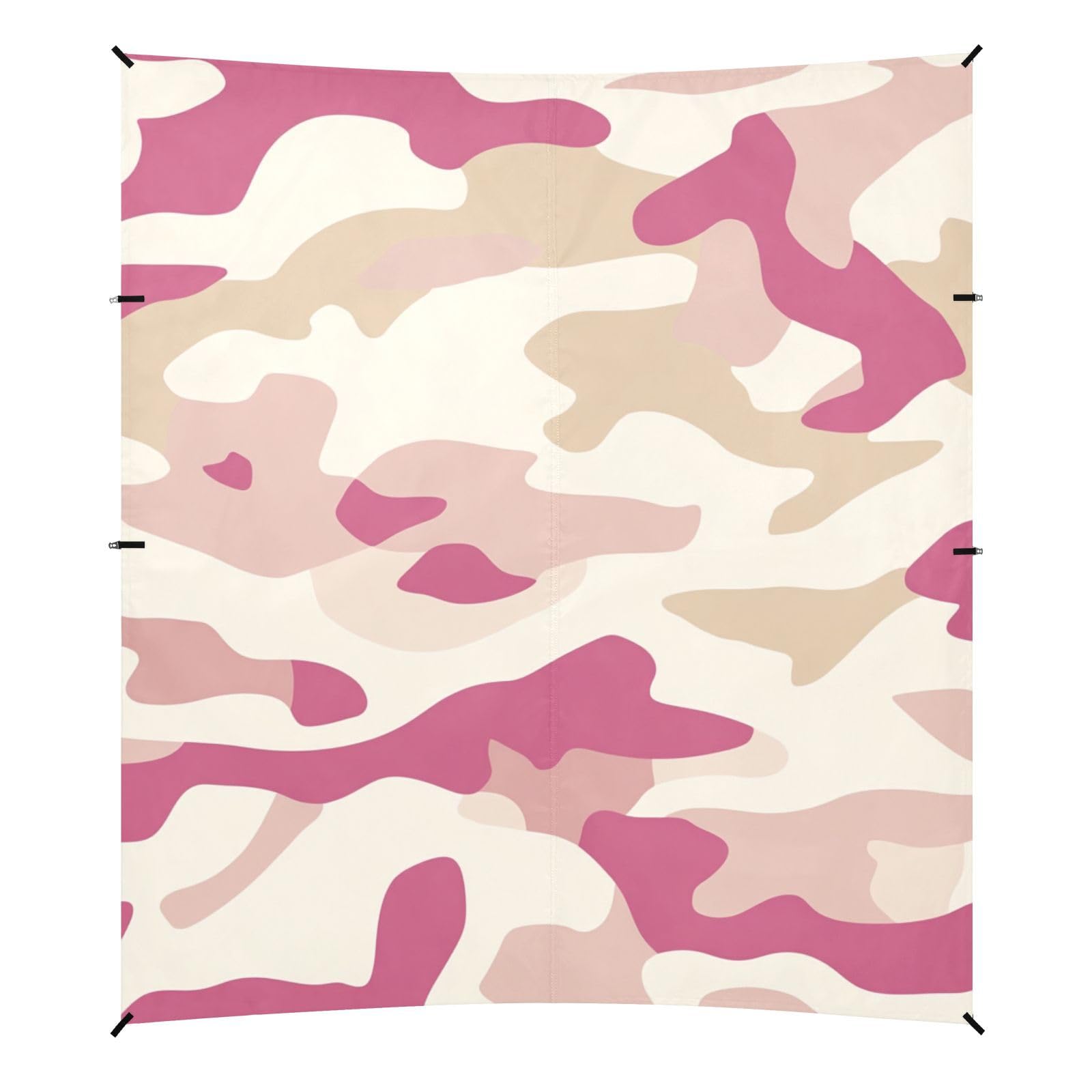 Cream Foldable Beach Cabana UPF50 Water-Resistant Shade Sun Shelter with Sandbags & Sand Shovel for Camping, Picnics, Backyard & Fishing