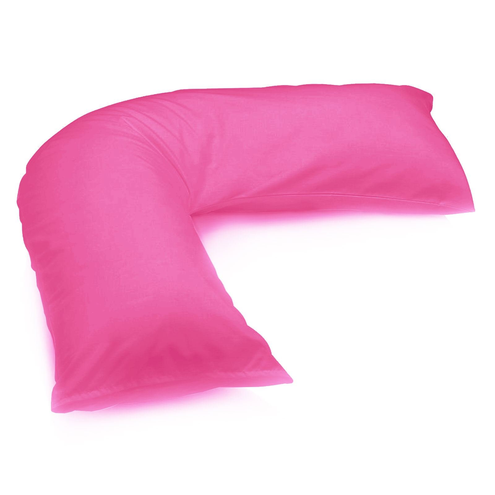 V SHAPED PILLOW COVER CASE MATERNITY ORTHOPAEDIC SUPPORT PREGNANCY BABY NURSING[Fuchsia ,V Pillow Case]