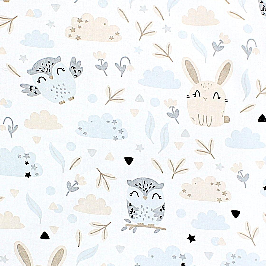 TupTam Matelas à Langer à Motifs pour Bebe Filles et Garçons, Lapin/Chouette, 70 x 60 cm