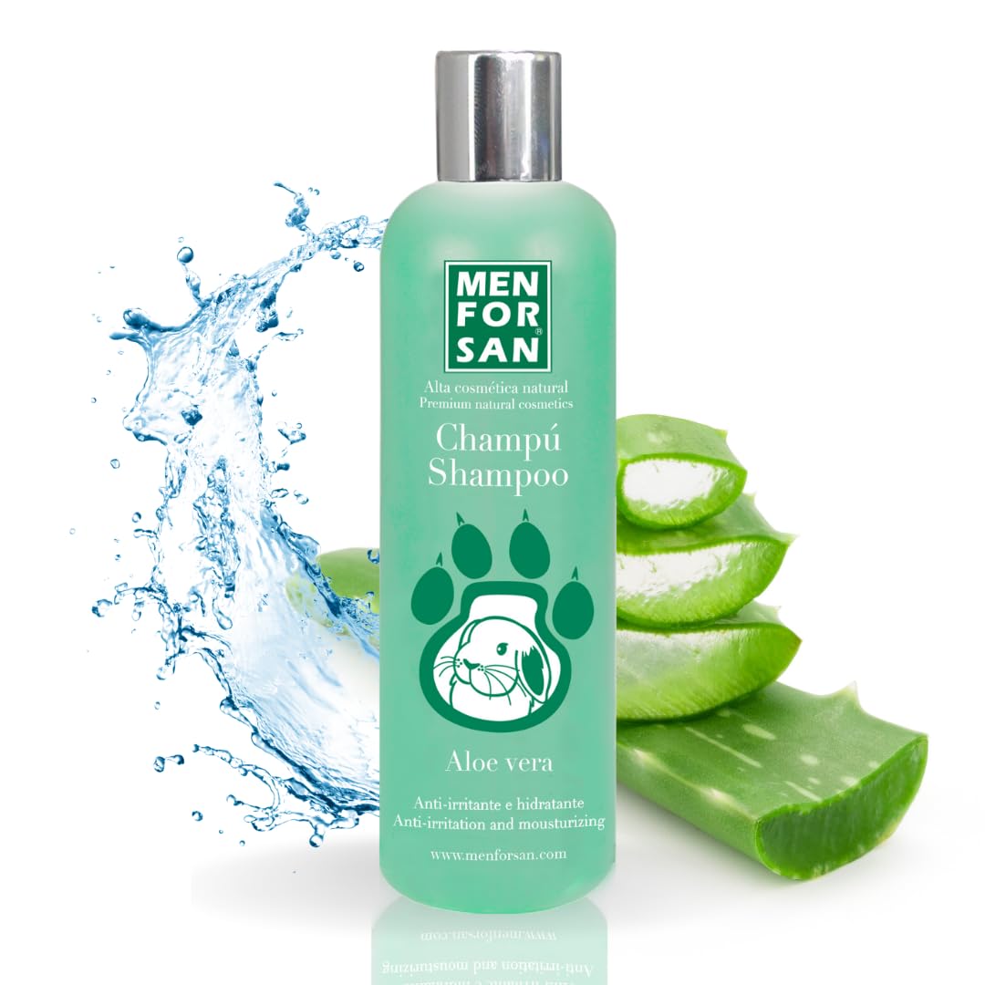 Menforsan Shampoo All'aloe Vera per Roditori, Conigli e Furetti 300 ml, per Pelli Sensibili e Irritate