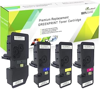 GREENPRINT 4 Colors Compatible Toner Cartridges Kyocera TK5240 TK-5240 4000 pages for Black & 3000 pages for Cyan Magenta Yellow for Kyocera ECOSYS P5026cdn P5026cdw M5526cdn M5526cdw printers