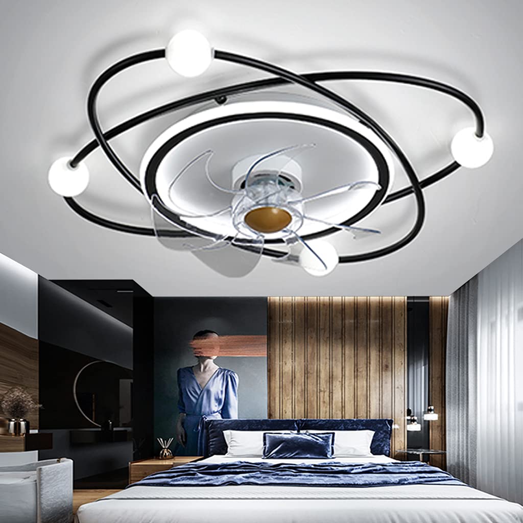 Nowoczesny wentylator sufitowy LED z oświetleniem Wentylator z możliwością przyciemniania Prędkość wiatru Lampa sufitowa z pilotem Wyciszająca lampa wentylatora Sypialnia Salon Kuc