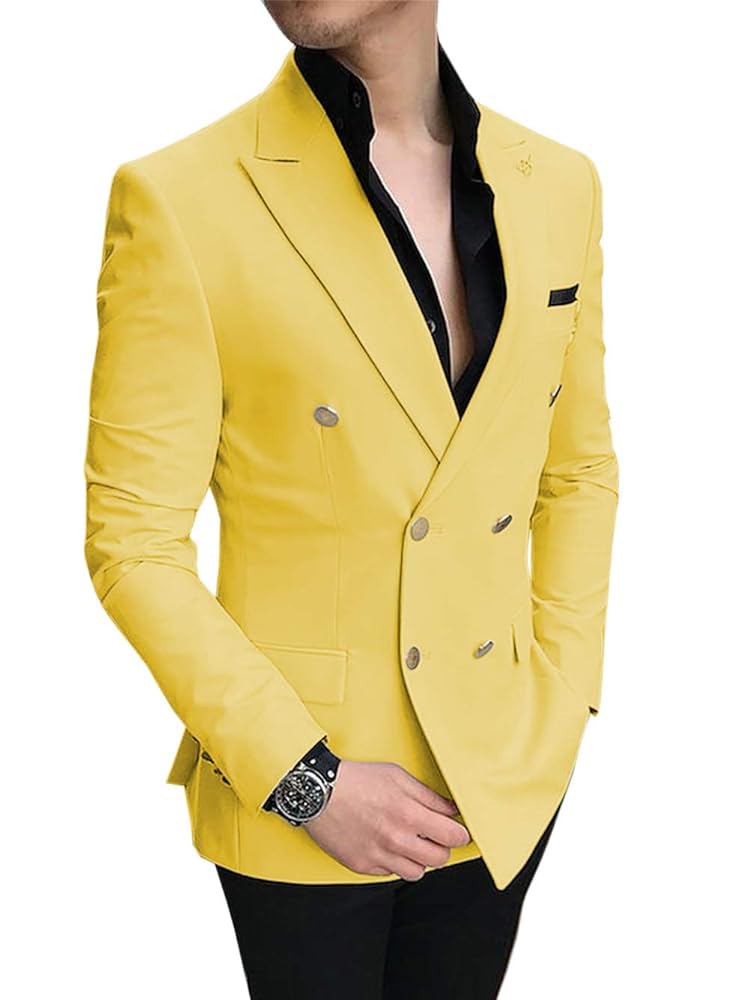 Vincent Bridal Formal Men's Suit Jacket Slim Fit Double