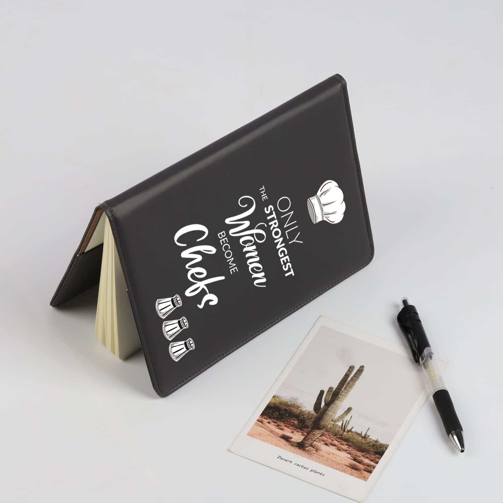 Gzrlyf Female Chef Notebook Cover Chef Recipe Journal Women Chef Gifts Culinary Gifts for Women Cooking Lover Gifts (become Chefs Notebook)