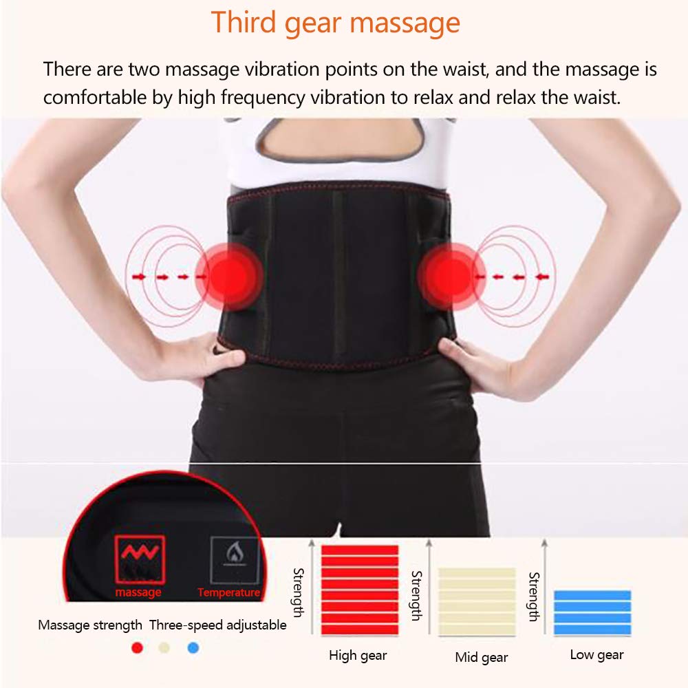 Faja Lumbar Fitness, masajeador de Espalda con Calor, para Hernia de Disco, ciática, escoliosis, estenosis espinal, cinturón de Cintura eléctrico calentado