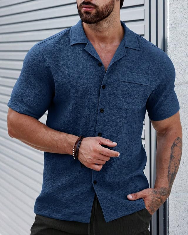 Image of I ENTERPRISE Casual Shirt for Men||Men Stylish Shirt|| Regular Fit Shirt for Men|| Men Stylish Shirt || Men Printed Shirt || Oversized Shirts for Men|| Shirt for Men (Solid-Shirt)