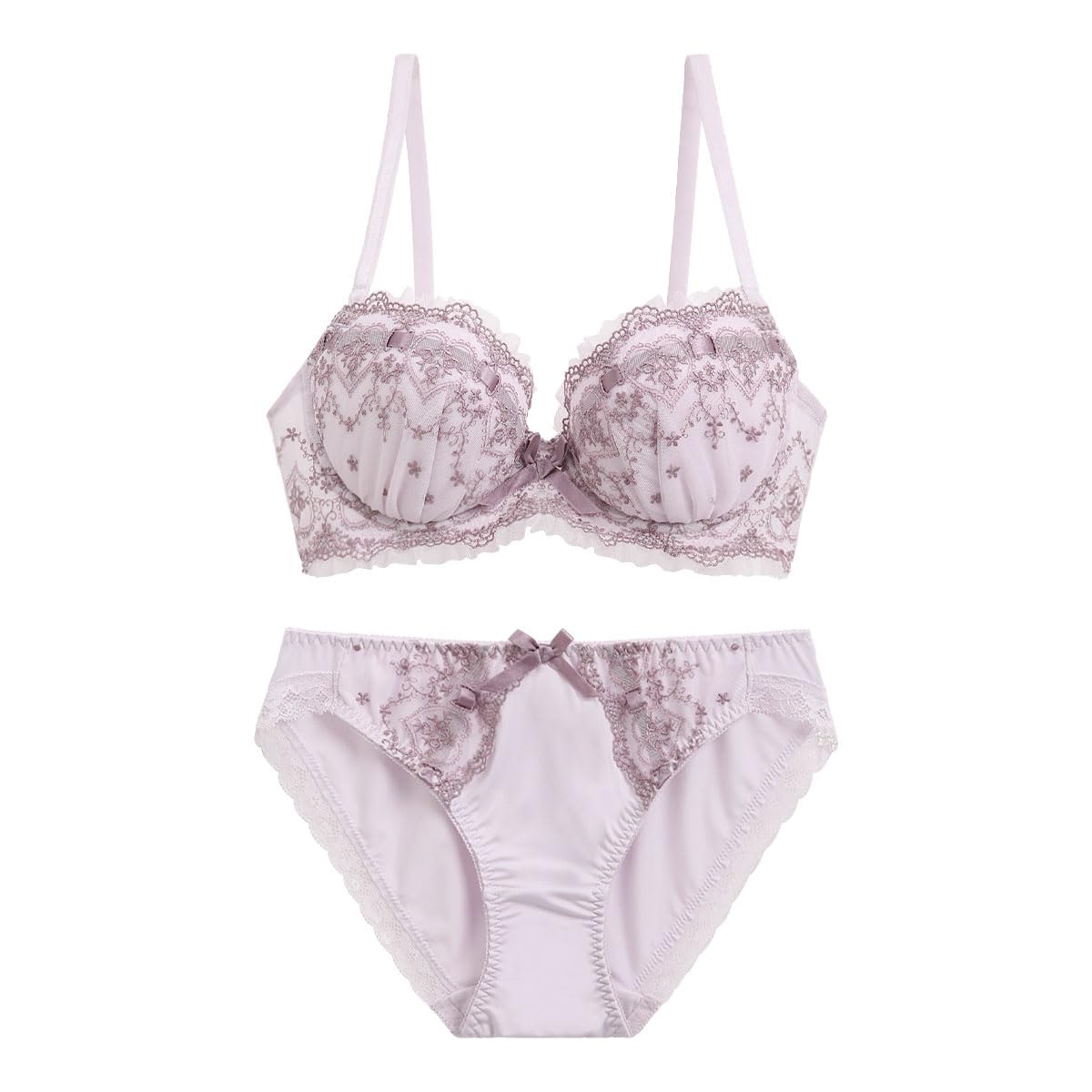 ブラジャー ショーツ セット キューティハート&リボン通し BCDEF SHIROHATOとトリンプの共同企画