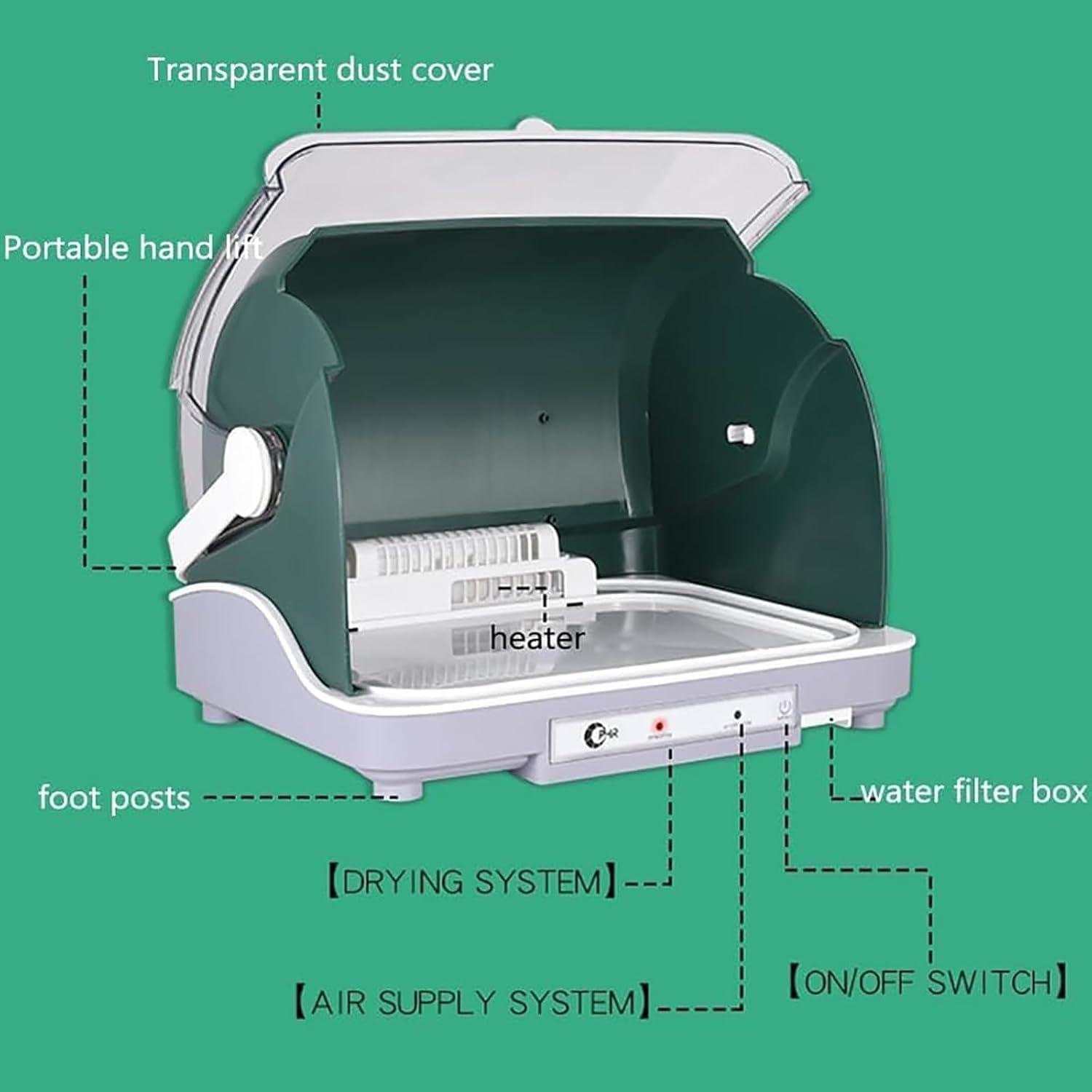 スプレーブース乾燥機、大容量エアブラシ乾燥ブース、金属模型塗装スタンドベース、一定温度乾燥ブースの温度と時間、塗装模型クラフト趣味D