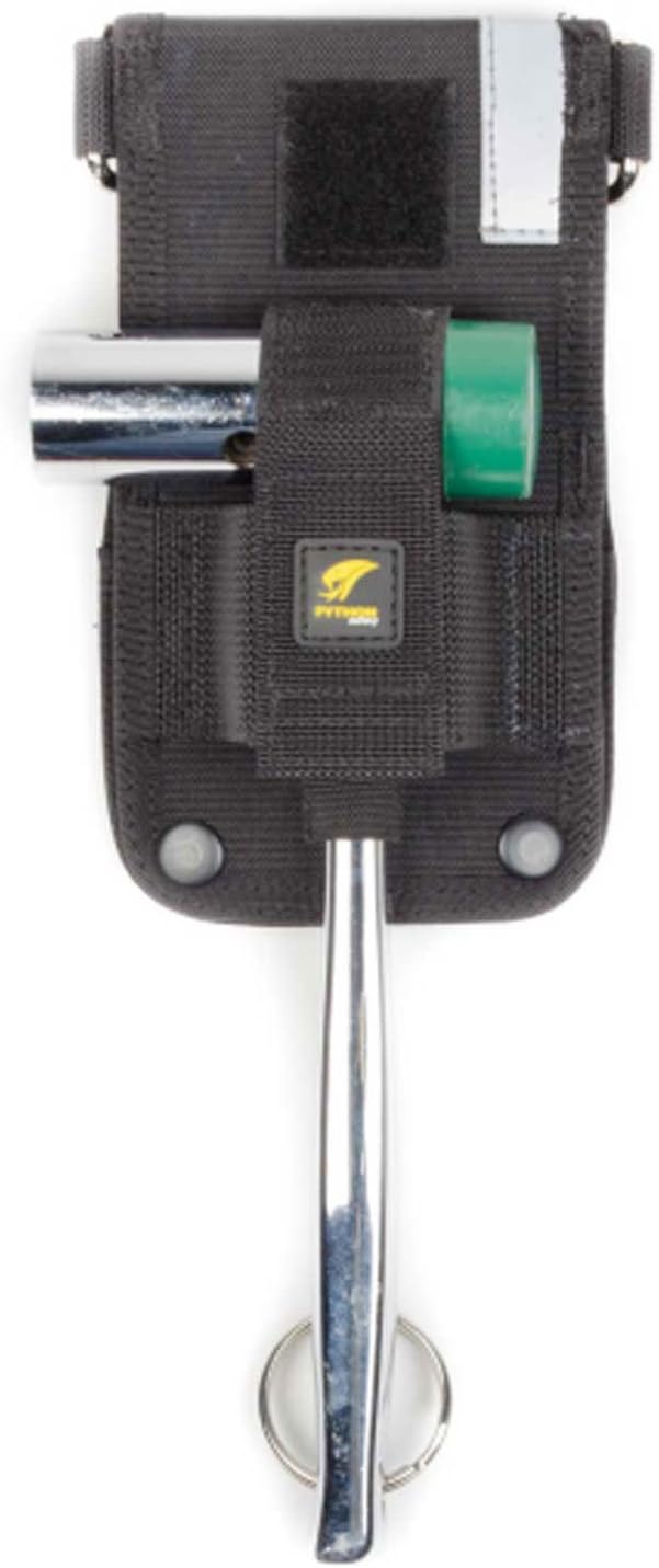 DBI-SALA Fall Protection For Tools,1500096,Scaffold Wrench Holster w/Rear Feed Retractor To Work Off A Belt,w/D-Rings For Heavier Tools and Pull Down Security Strap - HOL-SCAFFWRET , Black