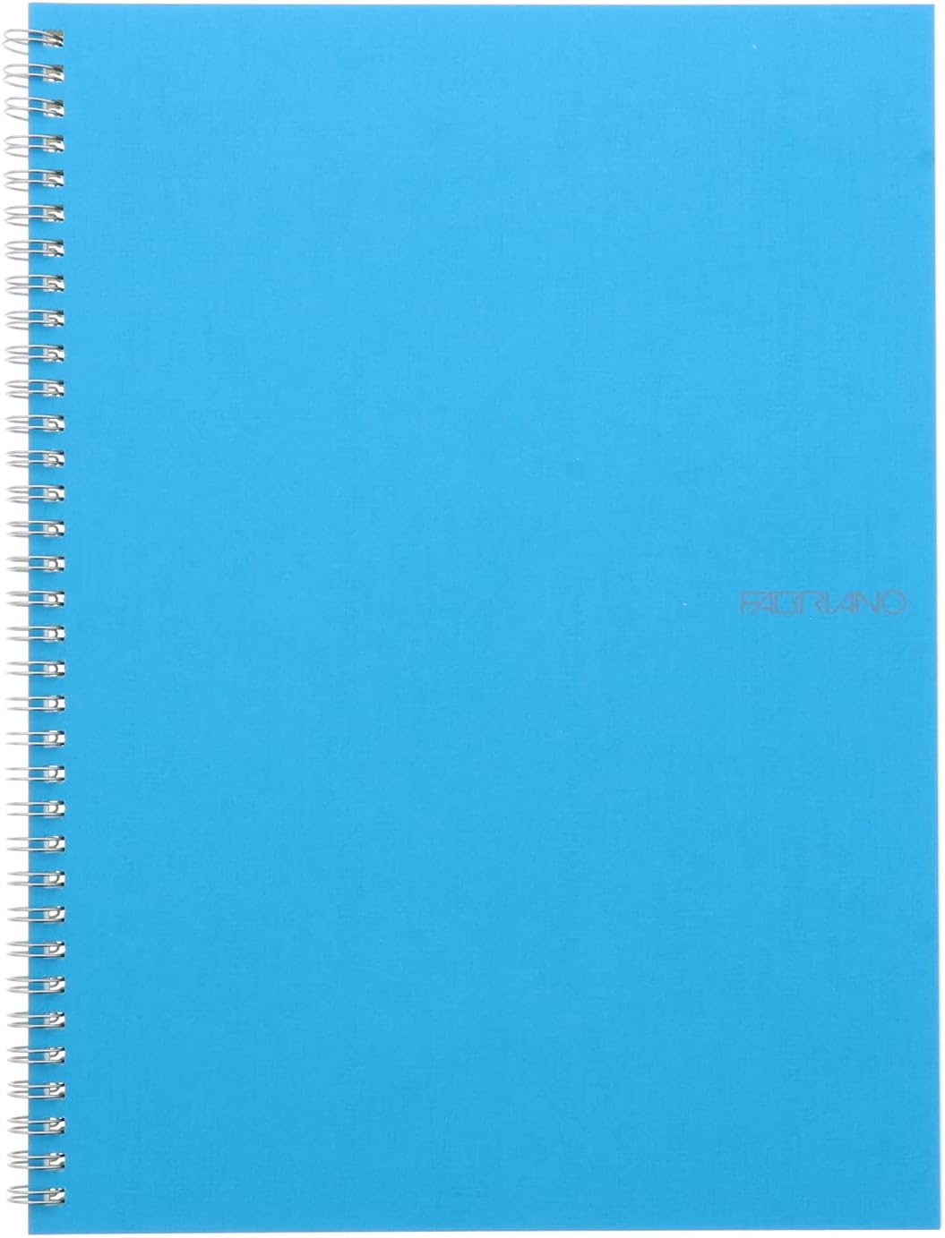 Fabriano EcoQua Notebook, Large, Spiral-Bound, Blank, 70 Sheets, Blue