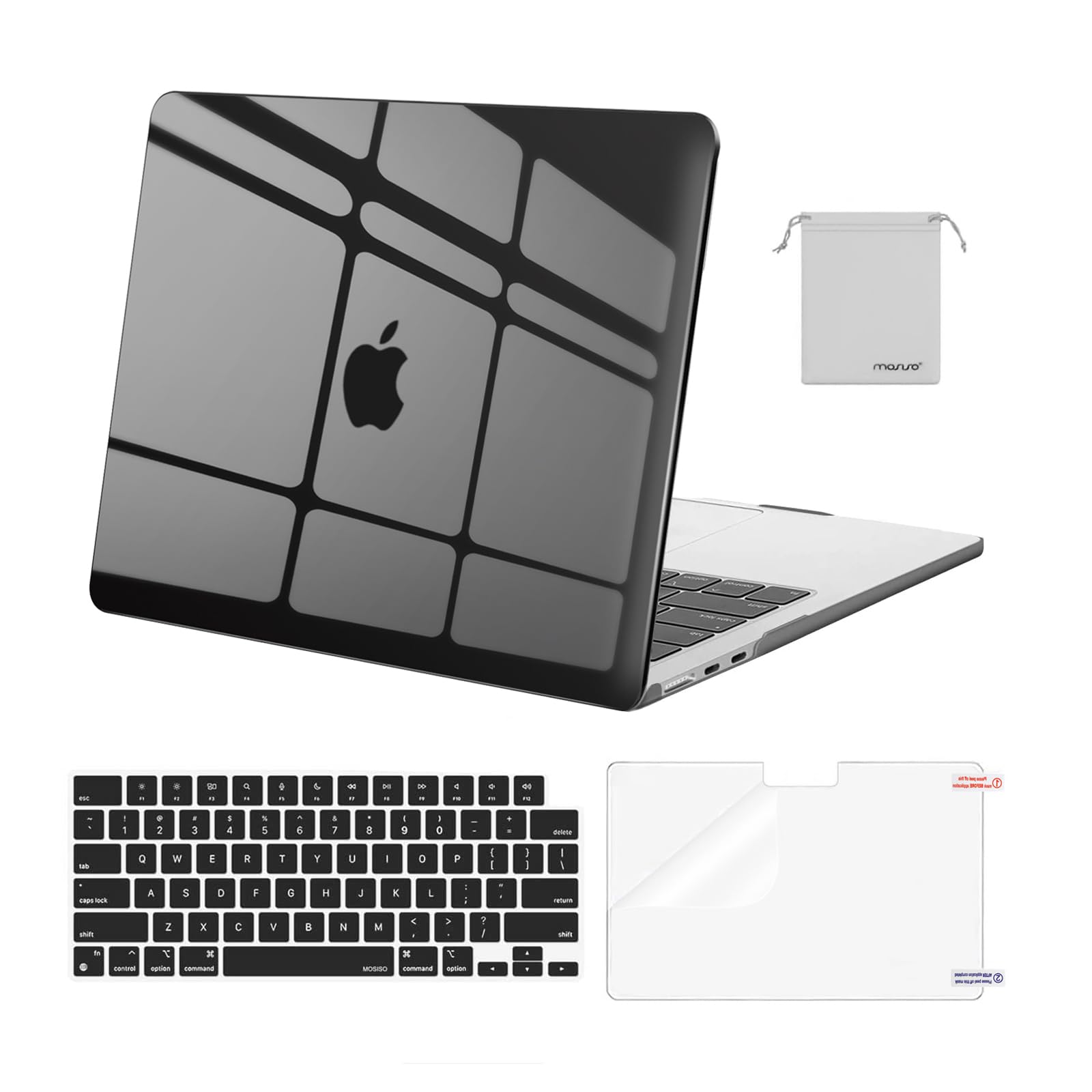 Sponsored Ad – MOSISO Compatible with MacBook Air 13 inch Case 2025-2022 M4 A3240 M3 A3113 M2 A2681 Touch ID,Plastic Case&Keyboard Cover&Screen Film&Pouch Compatible with MacBook Air 13.6 inch Case, Smoke Black
