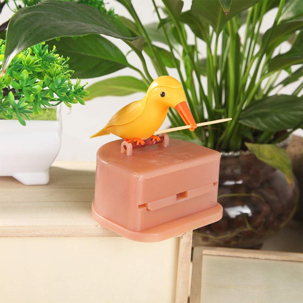 Bird Toothpick Holder Cute Bird Toothpick Holder Dispenser ABS Case for Appetizers Cocktails Unique Gag Parties Housewarmings (A#)