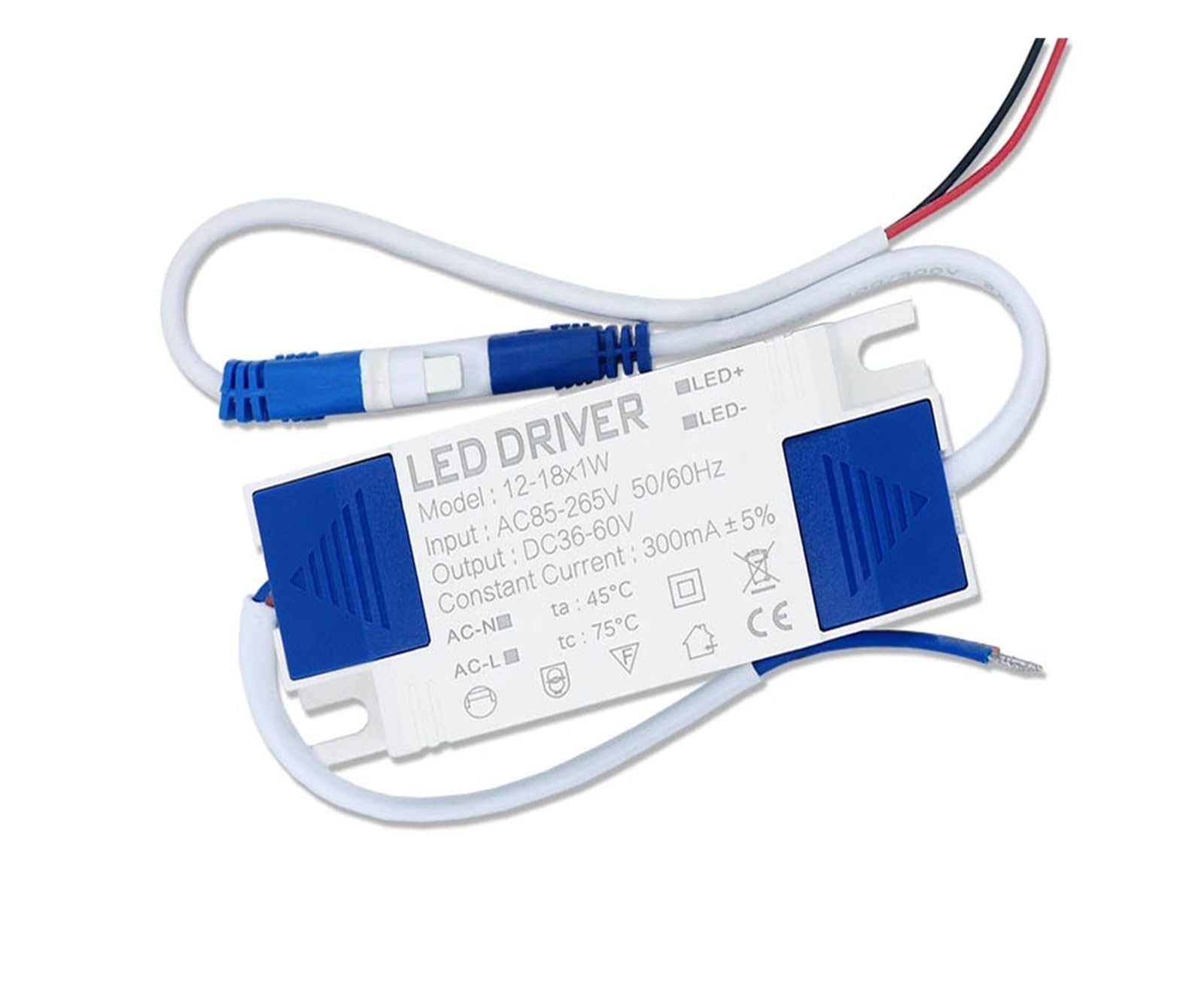 LED Driver Power Supply Constant Current 1-3W 4-7W 8-12W 12-18W 18-25W 25-36W LED Panel Light Downlight Lighting Transformer(12-18W DC36-60V)