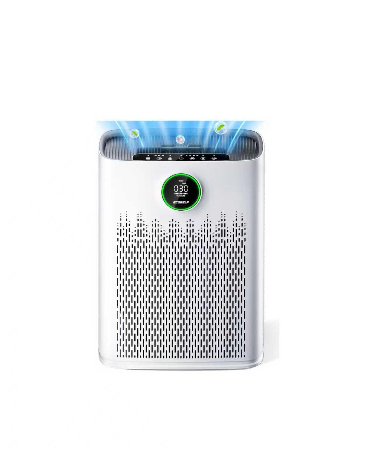 Air Purifiers for Home Large Room, Cover Up to 2400 Ft² with True HEPA Filter, Smart Mode, PM2.5 Air Quality Display, 22dB Sleep Mode, Aromatherapy with 2X-Purification & 360°Air Outlet, HAP603, White