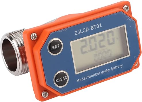 Measure Gallon or Liter Water Consumption Water Flowmeter Digital Display Flow Sensor Stainless Steel Acid Alkali Resistance Flow Meter,Water Flow Meter, Water Flow Meter, Measure Gallon or Lite