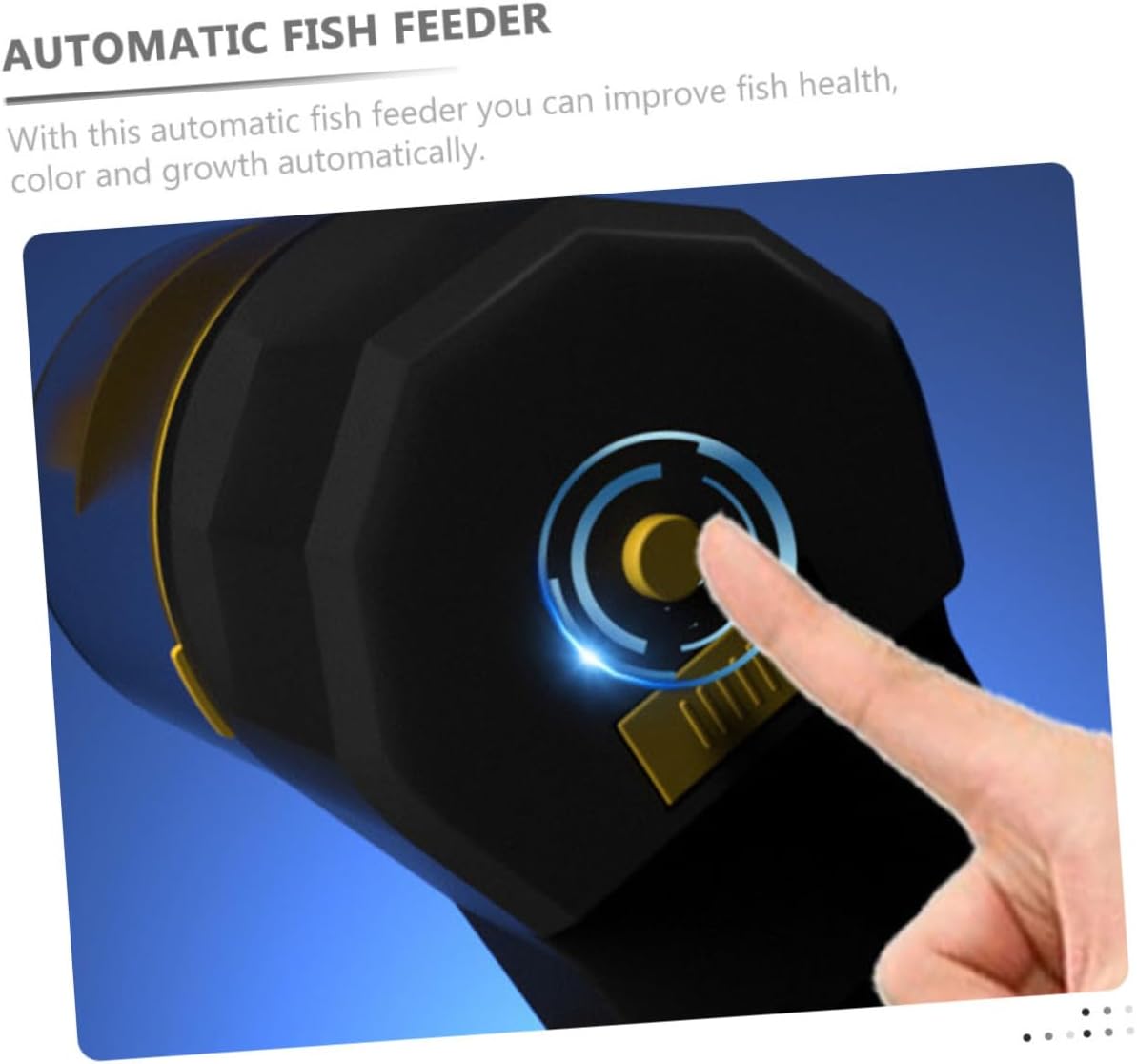 BESPORTBLE Automatic Fish Feeder for Aquarium Adjustable Feeding Timer Vacation Fish Food Dispenser Yellow Without Battery