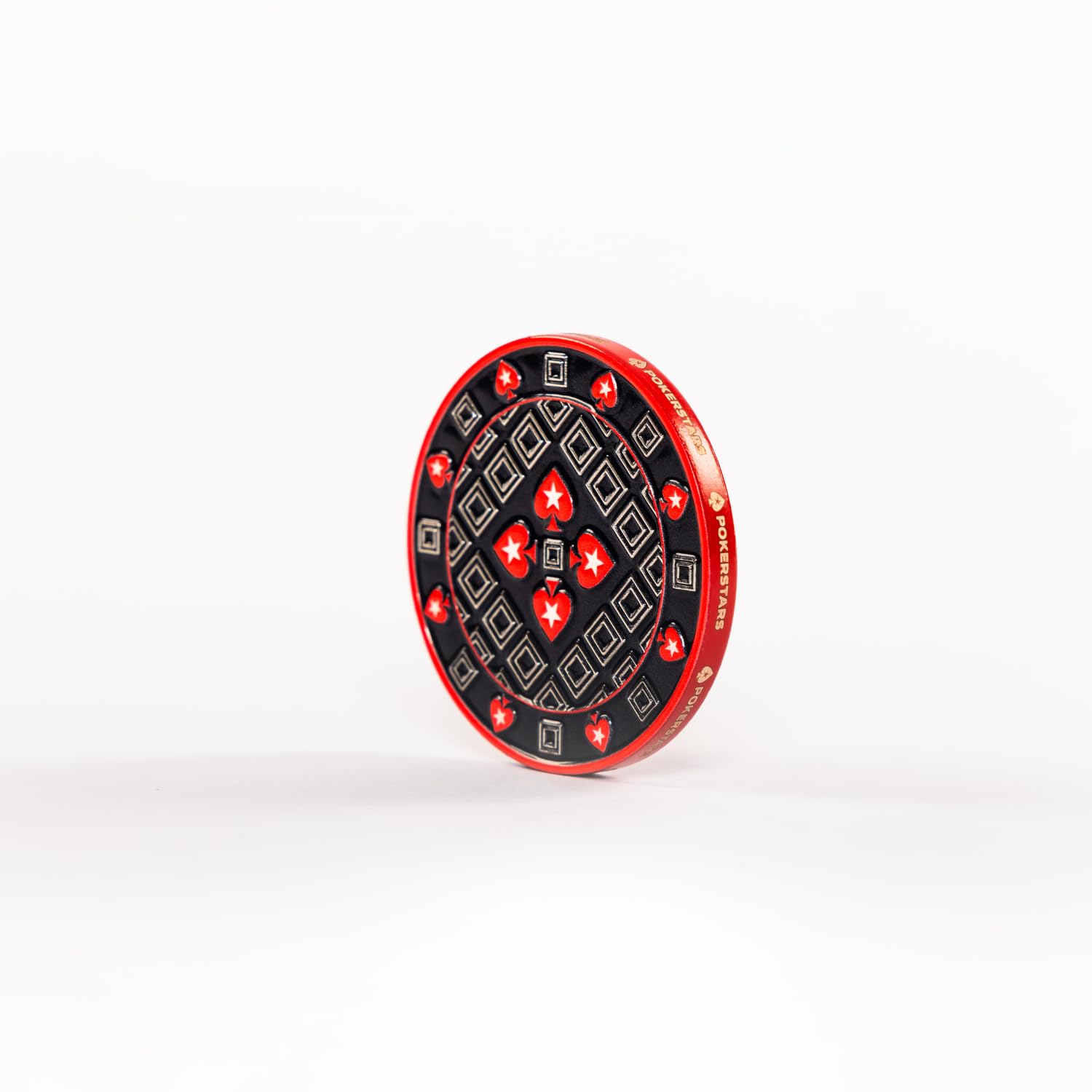 POKERSTARS - Diamond Fade Card Protector - Zinklegierung Pokerchip mit Emaille-Finish - 45 mm Durchmesser - Lasergedrucktes PokerStars-Logo - Premium-Kartenschutz für Turniere & Heimspiele