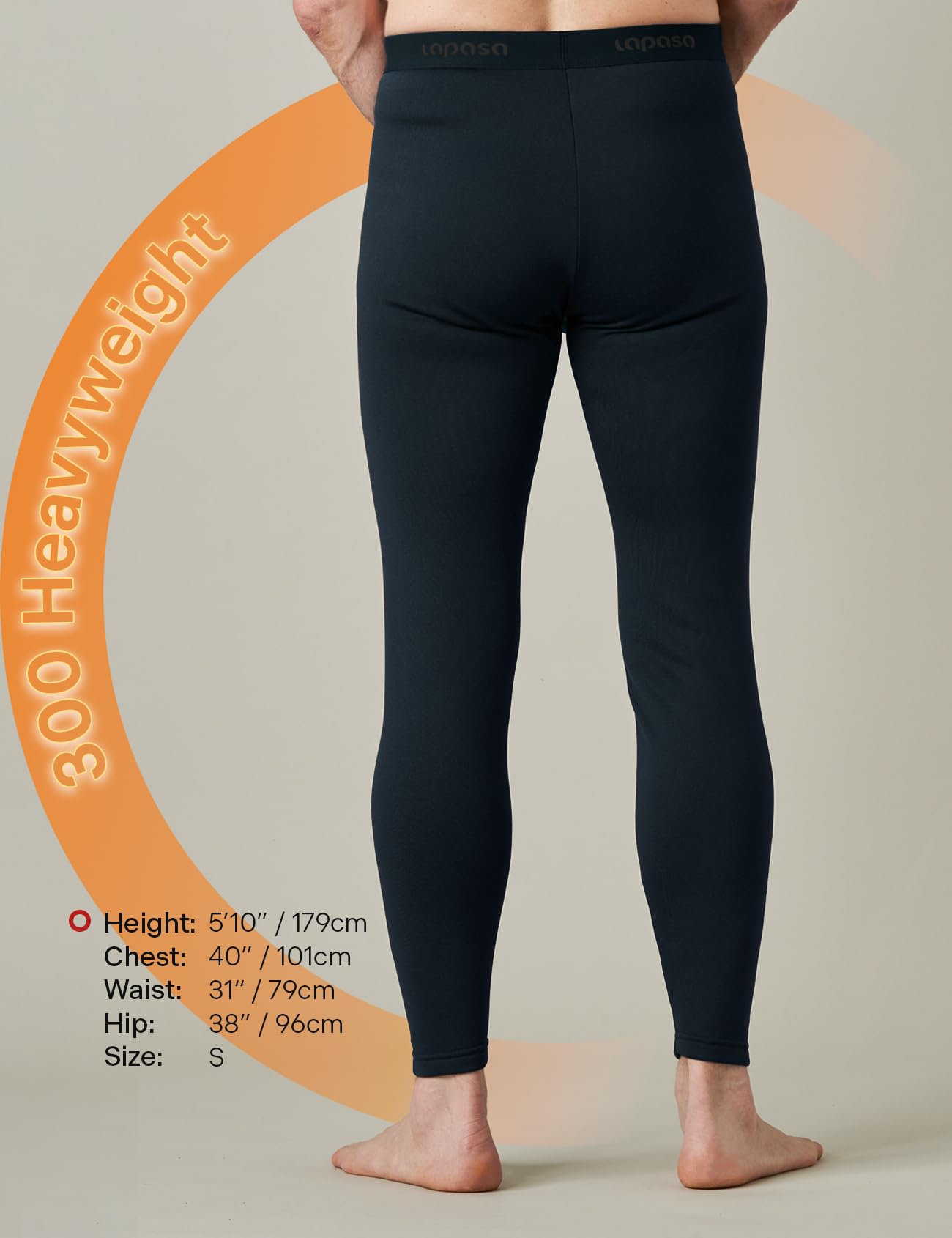 LAPASA Pacco da 2 o 1 Calzamaglie Termica Uomo Fodera in Pile Medio/Pesante Pantaloni Termici Sportivi Strato Base Biancheria Intima Leggings Caldi M10/M25/M56