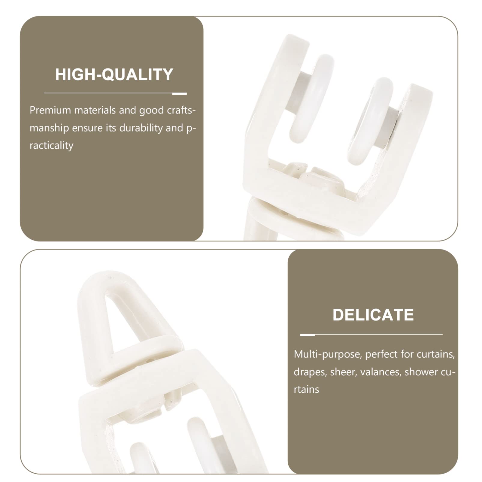 Cabilock 50pcs Curtain Glider Rollers for Rv Ceiling Track Silent Mute Pulley High Flexibility Track Suit