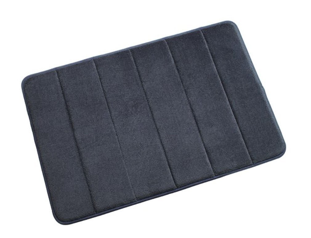 Croydex. Memory Foam Textile Bath Mat - Anthracite Grey (60 x 40 cm)